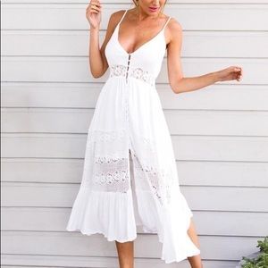 Spaghetti strap summer boho dress